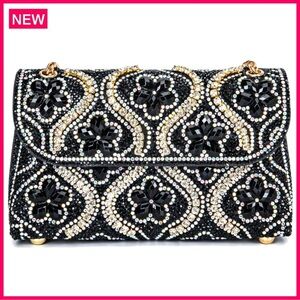 Rhinestone Evening Bag with Chain Strap, Crossbody and Shoulder Purse new